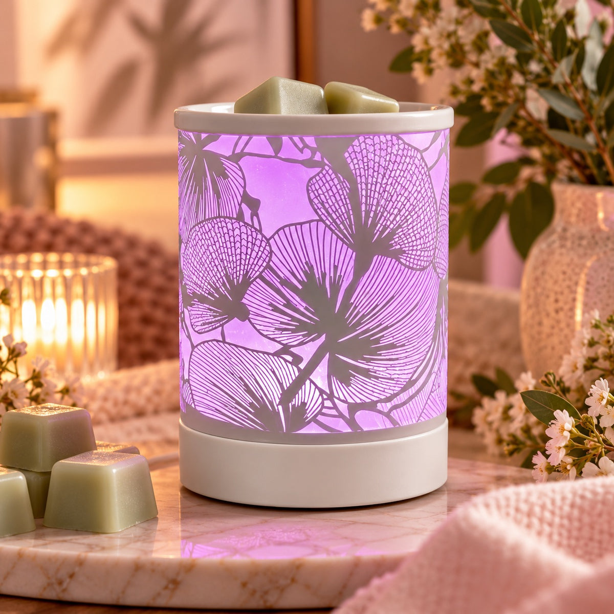 White Bloom Wax Melts Warmer | Electric Warmer