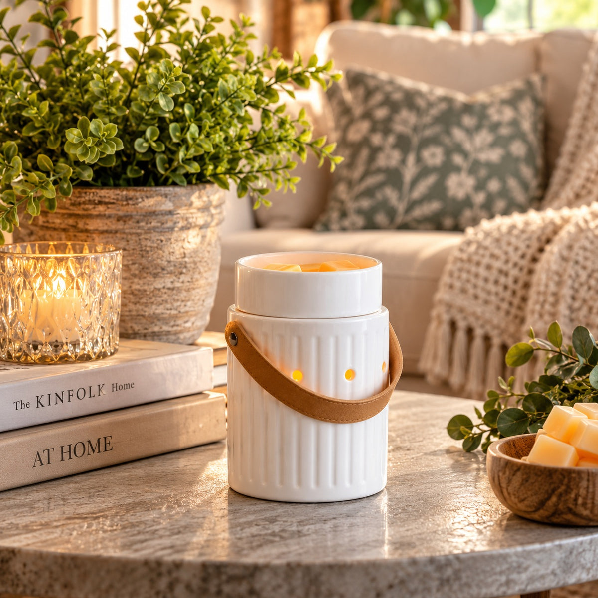 Leather Handle Wax Melt Warmer | Electric Warmer