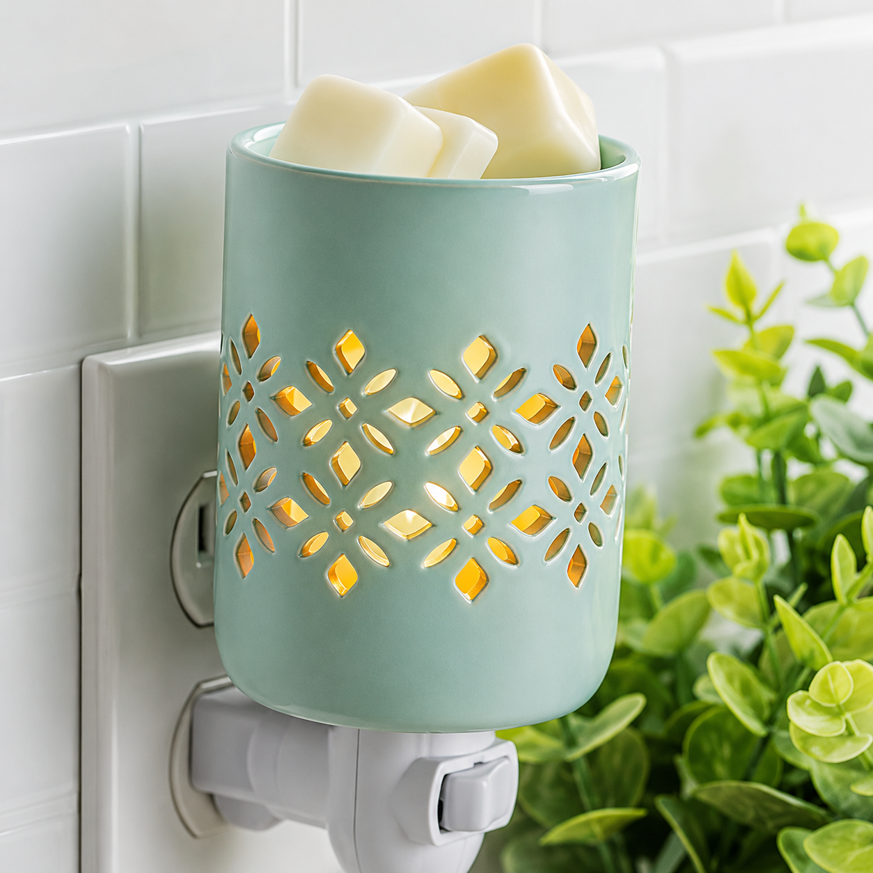 Soft Mint Pluggable Electric Warmer