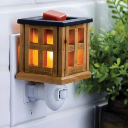 Wood Lantern Pluggable Warmer