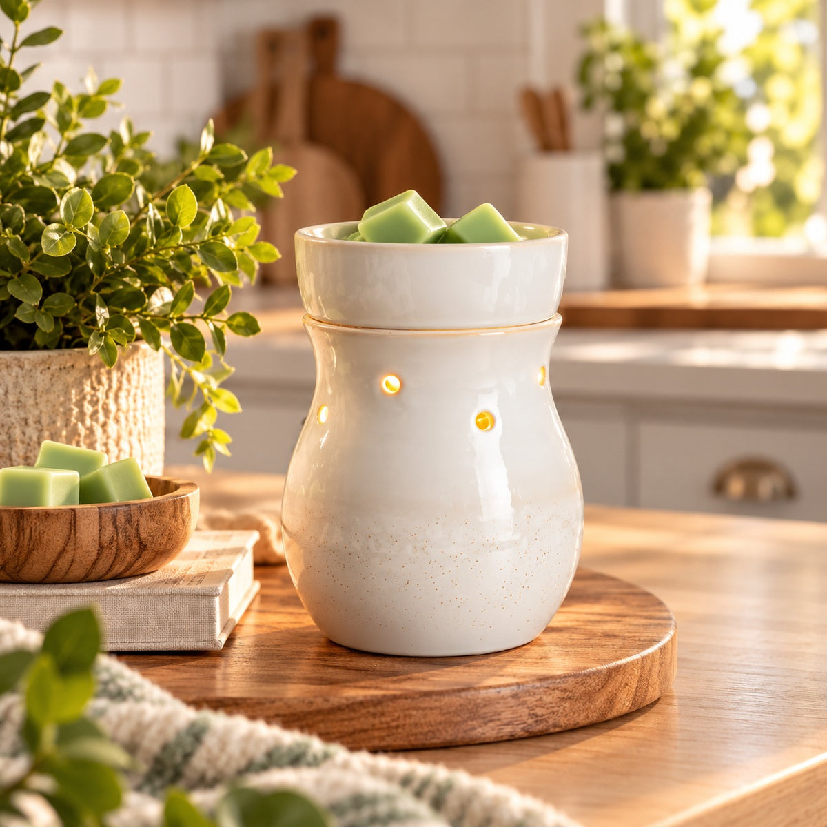 Frosted Farmhouse Illumination Warmer | Electric Warmer