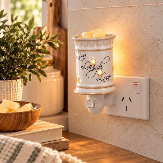 Vintage Live Laugh Love Pluggable Wax Melt Warmer | Electric Warmer