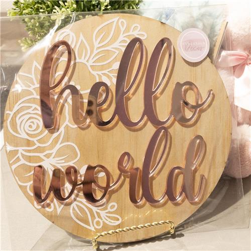 Hello World - Rose Gold 20cm